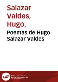 Portada:Poemas de Hugo Salazar Valdes