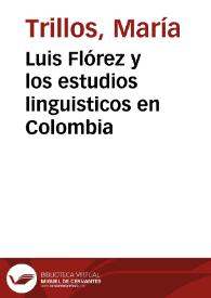 Portada:Luis Flórez y los estudios linguisticos en Colombia