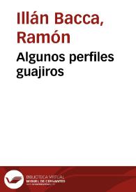 Portada:Algunos perfiles guajiros