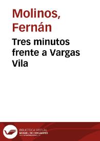 Portada:Tres minutos frente a Vargas Vila