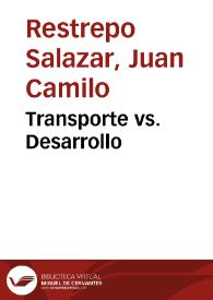 Portada:Transporte vs. Desarrollo