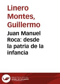 Portada:Juan Manuel Roca: desde la patria de la infancia