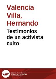 Portada:Testimonios de un activista culto