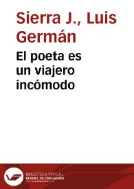 Portada:El poeta es un viajero incómodo