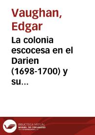 Portada:La colonia escocesa en el Darien (1698-1700) y su importancia en los anales británicos