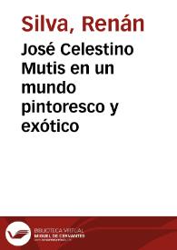 Portada:José Celestino Mutis en un mundo pintoresco y exótico