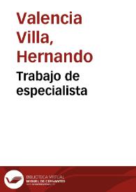 Portada:Trabajo de especialista