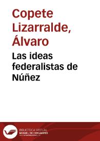 Portada:Las ideas federalistas de Núñez