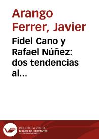 Portada:Fidel Cano y Rafael Núñez: dos tendencias al romanticismo