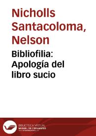 Portada:Bibliofilia: Apología del libro sucio