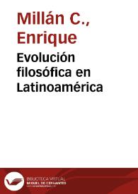 Portada:Evolución filosófica en Latinoamérica