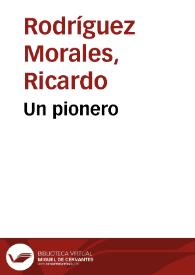 Portada:Un pionero