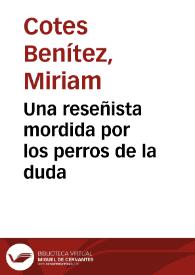 Portada:Una reseñista mordida por los perros de la duda