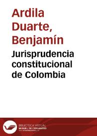 Portada:Jurisprudencia constitucional de Colombia