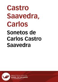 Portada:Sonetos de Carlos Castro Saavedra