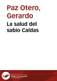 Portada:La salud del sabio Caldas