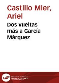 Portada:Dos vueltas más a García Márquez