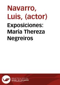 Portada:Exposiciones: María Thereza Negreiros