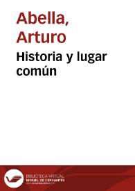 Portada:Historia y lugar común