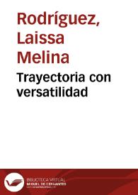 Portada:Trayectoria con versatilidad