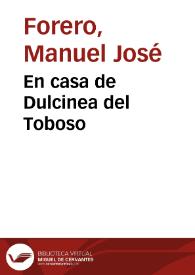 Portada:En casa de Dulcinea del Toboso