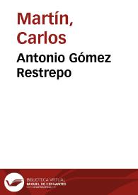 Portada:Antonio Gómez Restrepo