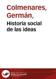 Portada:Historia social de las ideas