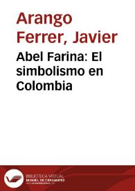 Portada:Abel Farina: El simbolismo en Colombia