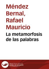 Portada:La metamorfosis de las palabras