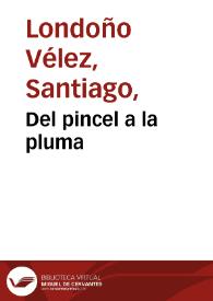 Portada:Del pincel a la pluma