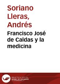 Portada:Francisco José de Caldas y la medicina