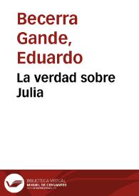 Portada:La verdad sobre Julia