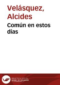 Portada:Común en estos días