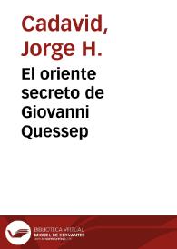 Portada:El oriente secreto de Giovanni Quessep