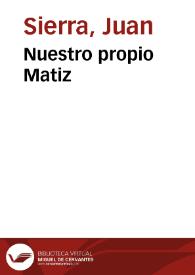 Portada:Nuestro propio Matiz