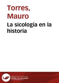 Portada:La sicología en la historia