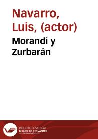 Portada:Morandi y Zurbarán