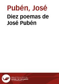 Portada:Diez poemas de José Pubén