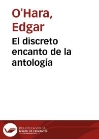 Portada:El discreto encanto de la antología