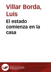 Portada:El estado comienza en la casa