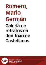 Portada:Galería de retratos en don Joan de Castellanos