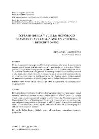 Portada:Écfrasis de ida y vuelta: monólogo dramático y \"culturalismo\" en \"Trébol\", de Rubén Darío / Alejandro Jacobo Egea