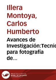 Portada:Avances de Investigación:Tecnica para fotografía de artefactos líticos