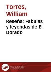 Portada:Reseña: Fabulas y leyendas de El Dorado