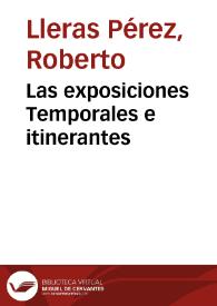 Portada:Las exposiciones Temporales e itinerantes