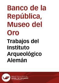 Portada:Trabajos del Instituto Arqueológico Alemán