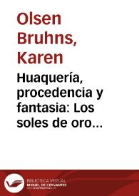 Portada:Huaquería, procedencia y fantasia: Los soles de oro del Ecuador