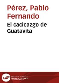 Portada:El cacicazgo de Guatavita