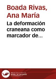 Portada:La deformación craneana como marcador de diferenciación social•