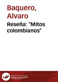 Portada:Reseña: "Mitos colombianos"